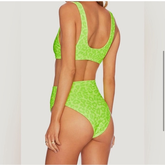 Beach Riot High Waisted Leopard Bikini M/L - Picture 2 of 8